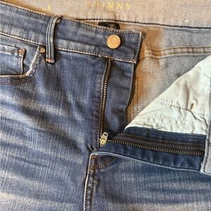 WHBM “The Skinny” Jeans – Size 6 | High-Rise | Distressed + Patched